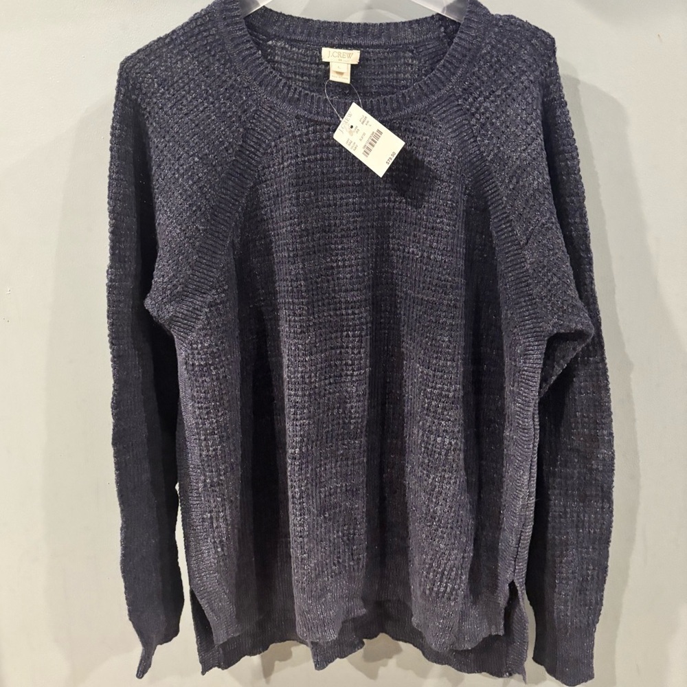 NWT ✨ J. Crew women’s Dark Blue Crewneck Sweater size Large